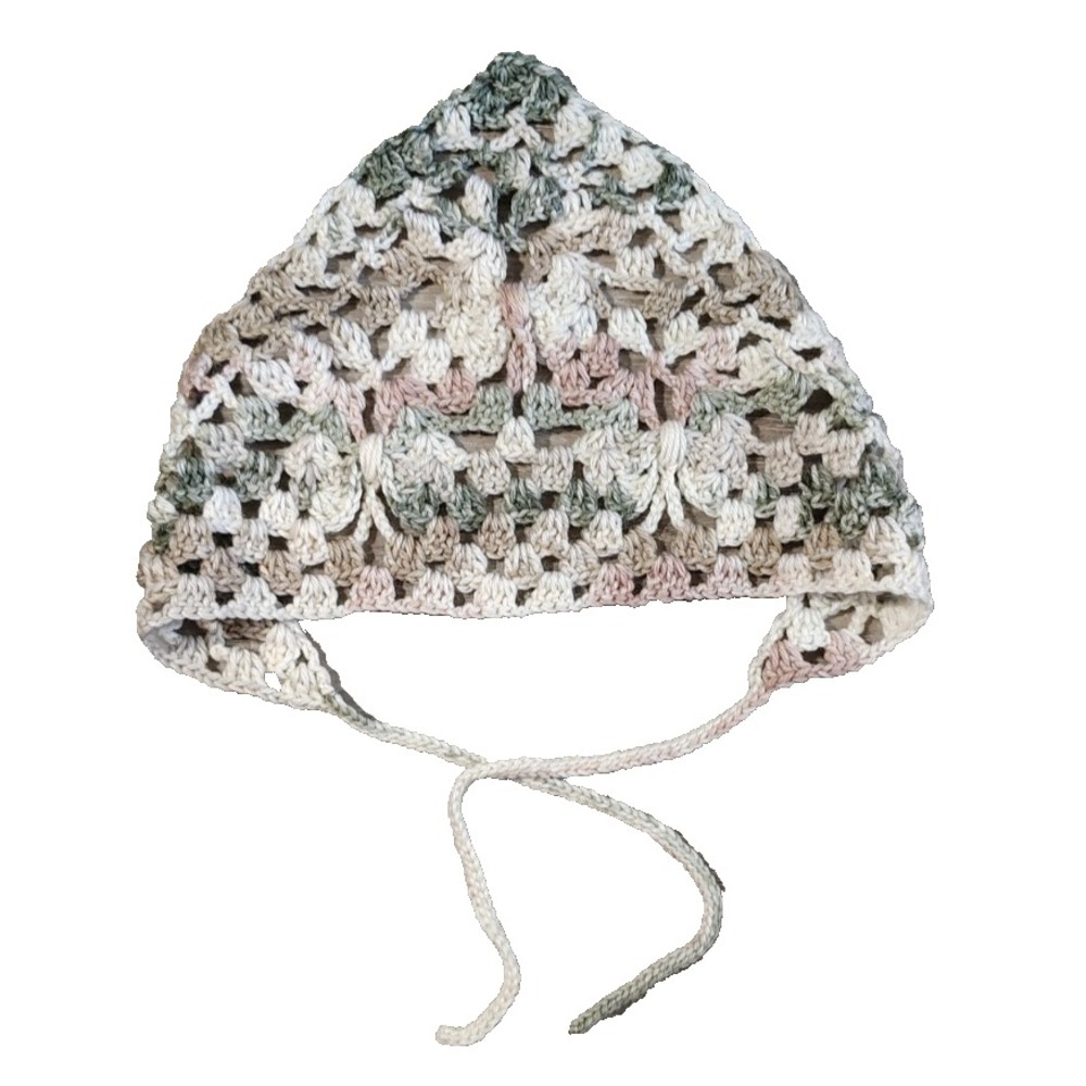 Handmade Crochet‎ Triangle Head Scarf Acrylic Butterflies Nature Homemade
